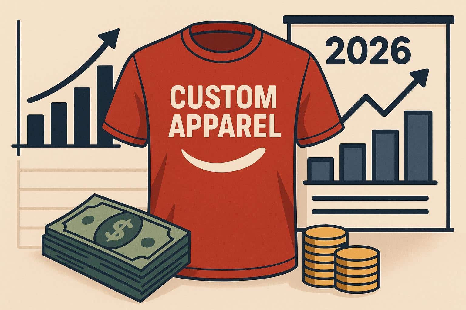 Custom sports jerseys and branded team apparel showcasing unique logos and vibrant designs