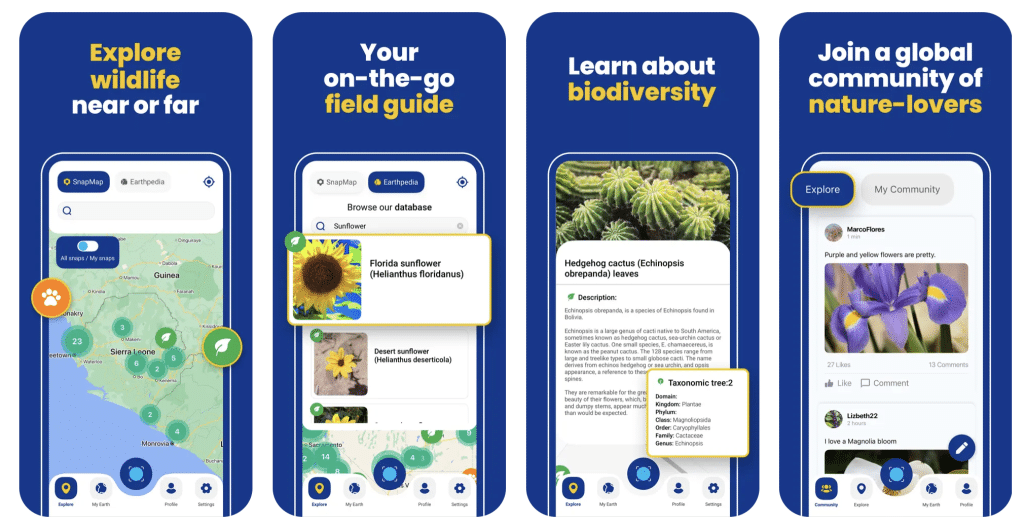 EarthSnap App on iPhone