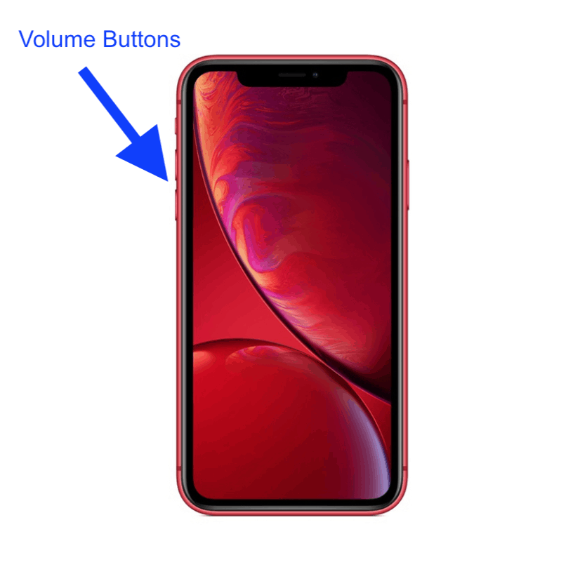 iPhone XR up botton