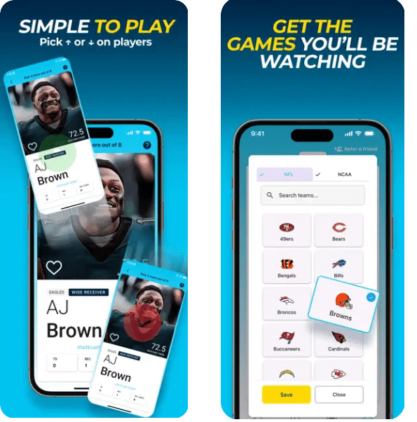 Predict5 app in action