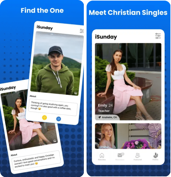iSunday App with a lady in pink