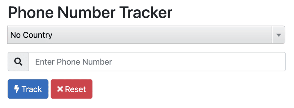 Phone Number Tracker