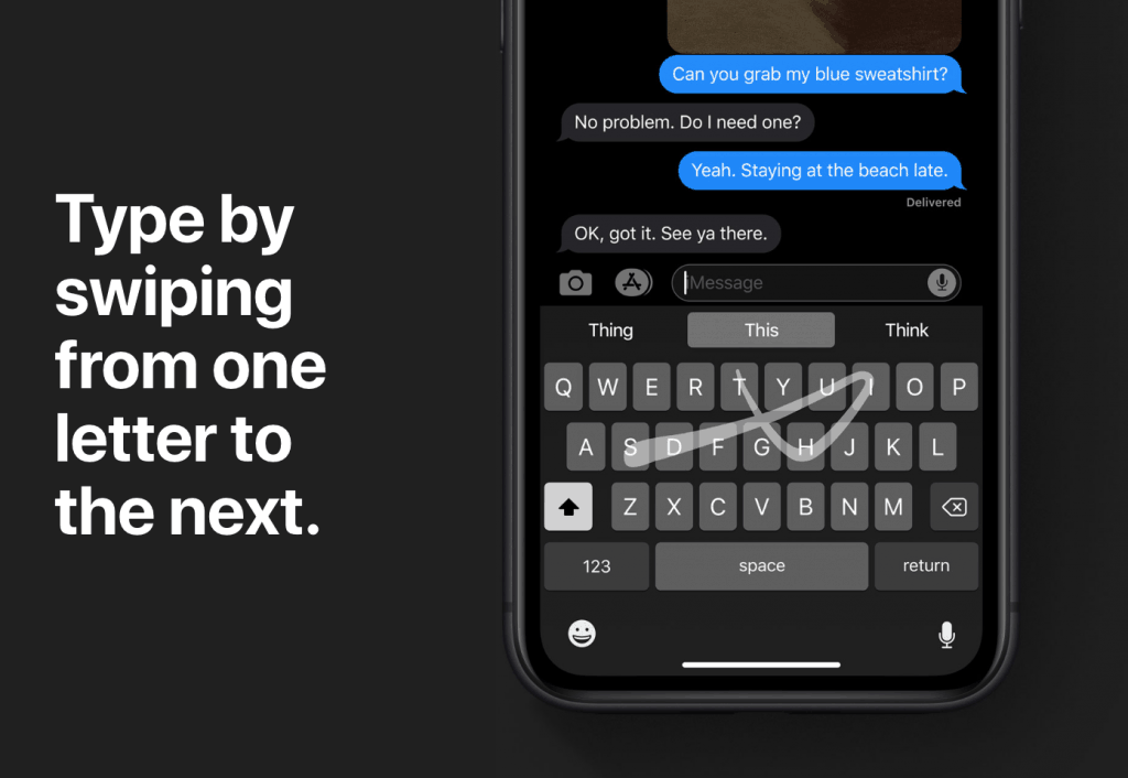 QuickPath Swipe Keyboard in iOS 13