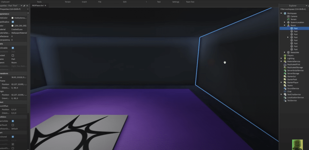 User interface of Roblox R63